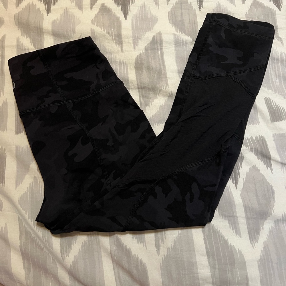 Lululemon Athletica Black Camo Leggings